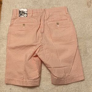Berle orange and white seersucker shorts size 30 NWT
